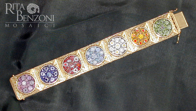 Bracciale con murrine in vetro