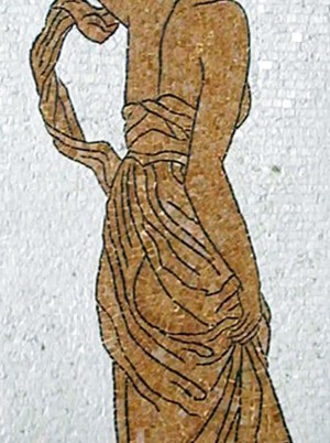 Figura classica mosaico in marmo