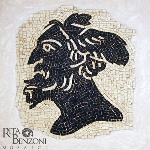 Console Romano mosaico in marmo